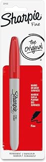 Sharpie Permanent Marker, Fine Point, Red, 1 Count