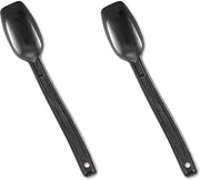 Carlisle FoodService Products Plastic Solid Spoon, 9 Inches, Black (Pack of 2)