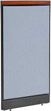 Global Industrial 24-1/4"W x 47-1/2"H Deluxe Office Partition Panel with Pass Thru Cable, Blue