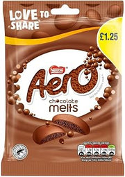 Aero Melts Milk Chocolate Sharing Bag 80g, 1 Count (Pack of 12)