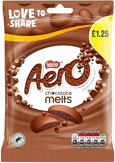 Aero Melts Milk Chocolate Sharing Bag 80g, 1 Count (Pack of 12)