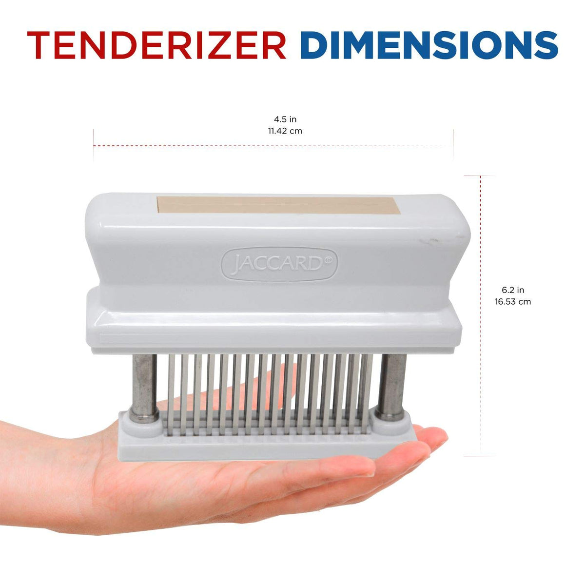 Jaccard White with Tan / Pack of 1 / White Original Super 3 Professional 48 Blade Tenderizer Tenderizers