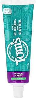 Tom's of Maine Whole Care Natural Toothpaste with Fluoride, Spearmint, 4 oz. (Packaging May Vary)