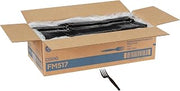 Dixie 6.31" Medium-Weight Polystyrene Plastic Fork by GP PRO (Georgia-Pacific), Black, FM517, (Case of 1,000)