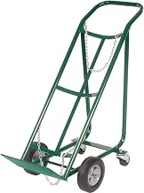 Little Giant TW-70-8SR-3R Tilt-Back Cylinder Truck with Safety Chains, 8" Solid Cushion Rubber Wheel, 800 lbs Capacity