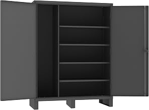 Durham Extra Heavy Duty Welded 12 Gauge Steel Lockable Maintenance Cabinet, HDJC246078-4S95, 1750 lbs Shelf Capacity, 24" Length x 60" Width x 78" Height, 4 Shelves
