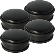 Westcott E-19005 00 Door Stops Round Stainless Steel Door Stops Non-Slip 10 x 4 cm 1400 g Black