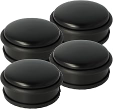 Westcott E-19005 00 Door Stops Round Stainless Steel Door Stops Non-Slip 10 x 4 cm 1400 g Black