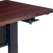 Interion Mobile Flip-Top Training Table with Modesty by Global Industrial – Engineered Wood, Walnut, Model 695125WN