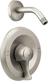 Moen Commercial M-DURA Classic Brushed Nickel PosiTemp Shower Trim Kit Featuring Lever Handle and Shower Arm, without Showerhead, Valve Required, T8375NHCBN