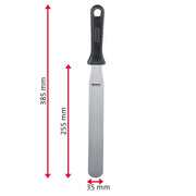 Master Line Spatula 25.5 x 3.5 cm Straight Flexible by Westmark – 25.5 x 3.5 cm, Stainless Steel Plastic, Black/Silver, Model 31232270