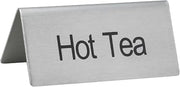 Winco Stainless Steel Tent Sign, "Hot Tea"