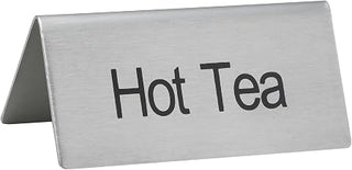 Winco Stainless Steel Tent Sign, "Hot Tea"