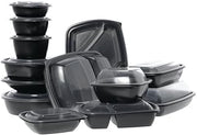 Sabert 75108B500 Black 8 Ounce Hot Round Container - 500 / CS