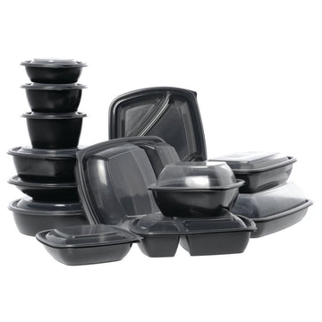 Sabert 52871B300 FastPac 20/30 oz Medium Rectangle Clear Dome Lid - 9"L x 6 1/2"W x 3/4"H 300 per case – Plastic, Clear