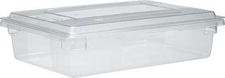 Rubbermaid Commercial 3308CLE Food/Tote Boxes, 8 1/2gal, 26w x 18d x 6h, Clear