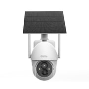 360 Degree Smart WiFi Wireless PTZ Dome Security Camera with Solar Panel by Gyration – White, Model Cyberview 3020