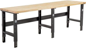 Global Industrial Adjustable Height Workbench C-Channel Leg, 96" W x 30" D