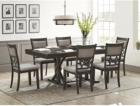 Milo Collection Grey 7-Piece Dining Set