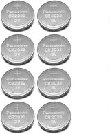 Panasonic CR2032 3V Lithium Coin Battery (Pack of 8)