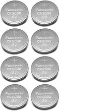 Panasonic CR2032 3V Lithium Coin Battery (Pack of 8)