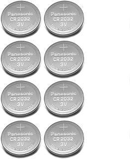 Panasonic CR2032 3V Lithium Coin Battery (Pack of 8)