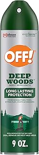 OFF! Deep Woods Insect Repellent Aerosol, Bug Spray with Long Lasting Protection from Mosquitoes and Ticks, 9 oz