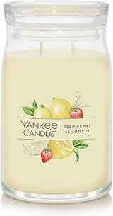 Yankee CandleIced Berry Lemonade Scented Signature 20oz Large Jar 2-Wick Candle Over 60 Hours of Burn Time