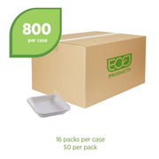 Compostable 5" To Go Containers by ECO PRODUCTS – 5", 10.0 ounces, Molded Fiber, White, Pack of 800