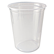 Fabri-Kal Microwavable Deli Containers, 32 oz, 4.6 Diameter x 5.6 h, Clear, Plastic, 500/Carton