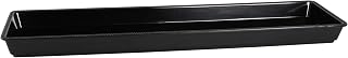 Elite Global Solutions M3082-B Rectangular Beaded Edge Tray, 30" x 8" x 2" h., Melamine, Black (Pack of 3)