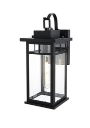Mercer One Light Outdoor Wall Sconce Black by Lighting Design – Iron, Black, Model OD313W16BK