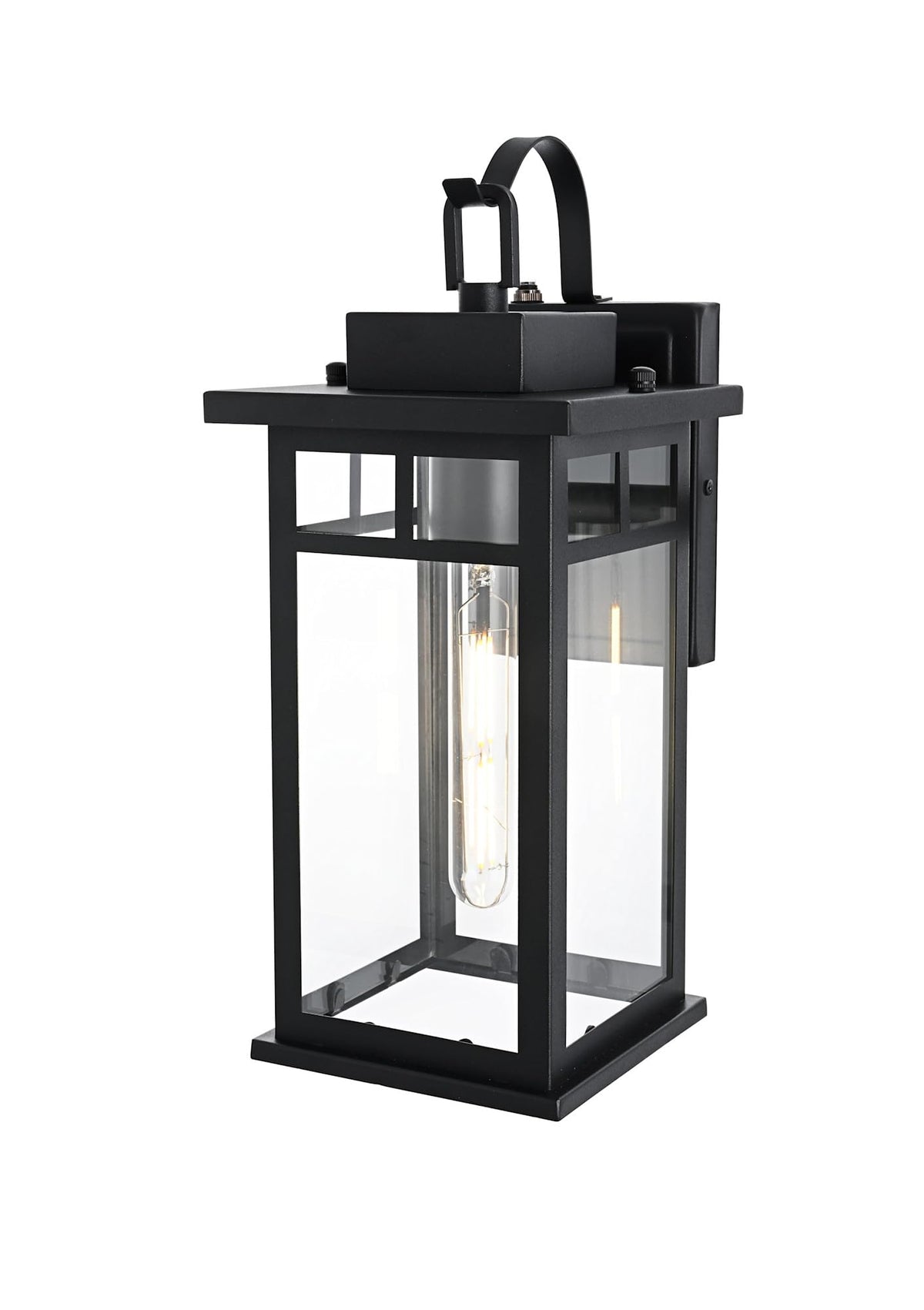 Mercer One Light Outdoor Wall Sconce Black by Lighting Design – Iron, Black, Model OD313W16BK