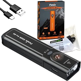 Fenix E06R Pro RG 1600 Lumens Flat Rechargeable EDC Flashlight with Red Beam 5-in-1, Mood Light, Spotlight/Floodlight w/EdisonBright chg Cable