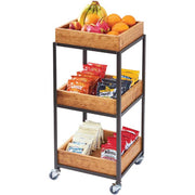 Sierra Collection by CAL-MIL – 14.75 x 14.75 x 35 inches, Wood, Tan/Black, Model 3921-84