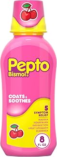 Pepto Bismol Liquid for Nausea, Heartburn, Indigestion, Upset Stomach and Diarrhea Relief, Cherry Flavor 8 oz