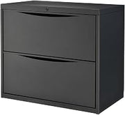 Global Industrial 30" W Premium Lateral File Cabinet, 2 Drawer, Black