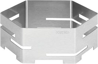 Rosseto SM116 14-Inch Brushed Stainless Steel Hexagon Buffet Riser, Small