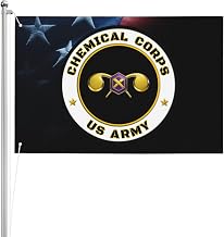 Double-Sided 3ply 2x3FT US Chemical Corps Flag Heavy-Duty Polyester Indoor Outdoor Use78