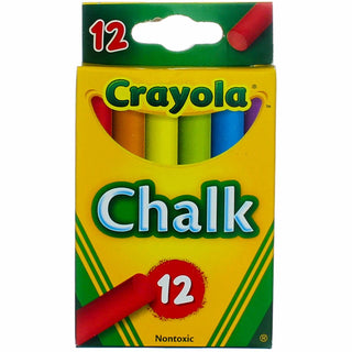 Colored Chalk Sticks 12 Count - 2 Packs by Crayola – 12 Count (Pack of 1), Plastic, Multicolor, Model 51-0816