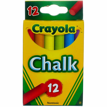 Colored Chalk Sticks 12 Count - 2 Packs by Crayola – 12 Count (Pack of 1), Plastic, Multicolor, Model 51-0816