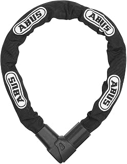 CityChain 1010 Chain Lock, Hardened Steel Bicycle Lock, 9 mm Hexagonal Chain, ABUS Security Level 12, Black | Abus CityChain Plus 1010K 9mm Heavy-Duty Chain Lock, 170cm, Key Security