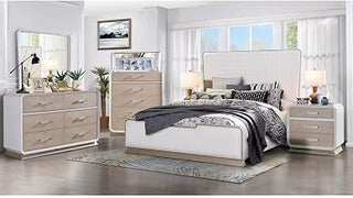 Dior White/Champagne 5-piece Bedroom Set, Queen