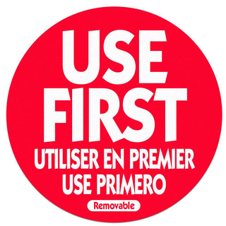 National Checking Company Use First Removable Label by NCCO – 2", Sticker, red, Pack of 500, Model RUF2