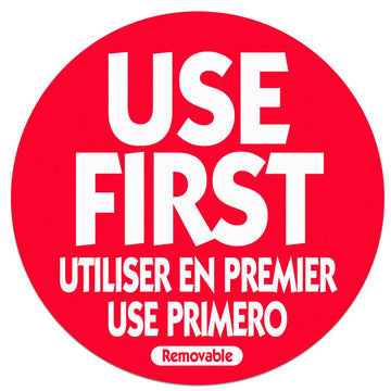 National Checking Company Use First Removable Label by NCCO – 2", Sticker, red, Pack of 500, Model RUF2