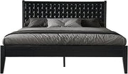 King Size Bed Frame, Solid Wood Platform Bed with Headboard & Footboard, 12 Sturdy Slatted, Central Metal Legs, Easy Assembly, Anti-Slip & Noise-Free, No Box Spring Needed, Ebony Oak Finish ORK-35
