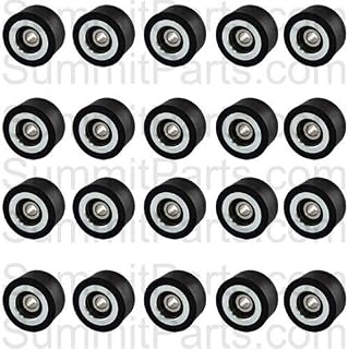 20PK - 2" BLACK SUPPORT WHEEL, ROLLER FOR ADC AMERICAN DRYER - 180050