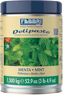 Fabbri Delipaste Mint Flavoring Compound, 3.3 lb | For Gelato, Ice Cream, Soft Serve, Pastry and Confectionary, 1 Tin