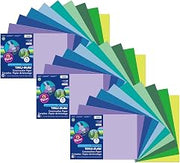 Tru-Ray Construction Paper, Cool Assorted, 12" x 18", 50 Sheets Per Pack, 3 Packs