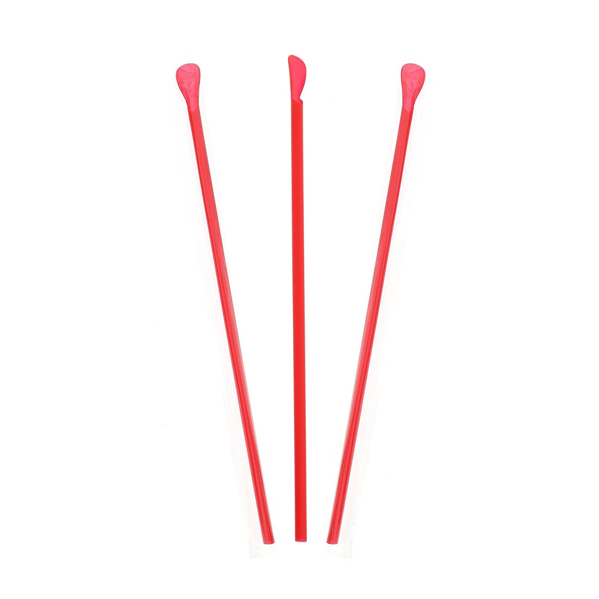 RJSS10 Jumbo Spoon Straw, 10.25, Plastic, Red, 300/pack, 18 Packs/carton